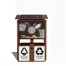 簡約太陽能廣告垃圾箱效果圖